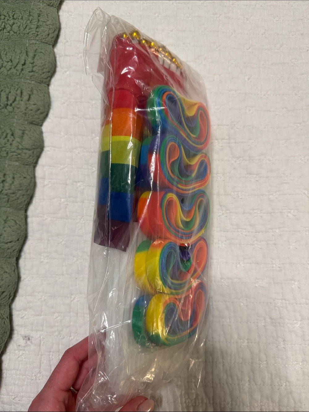 NWT RAINBOW PRIDE FLAGS & WRISTBANDS Multicolor Party Decorations